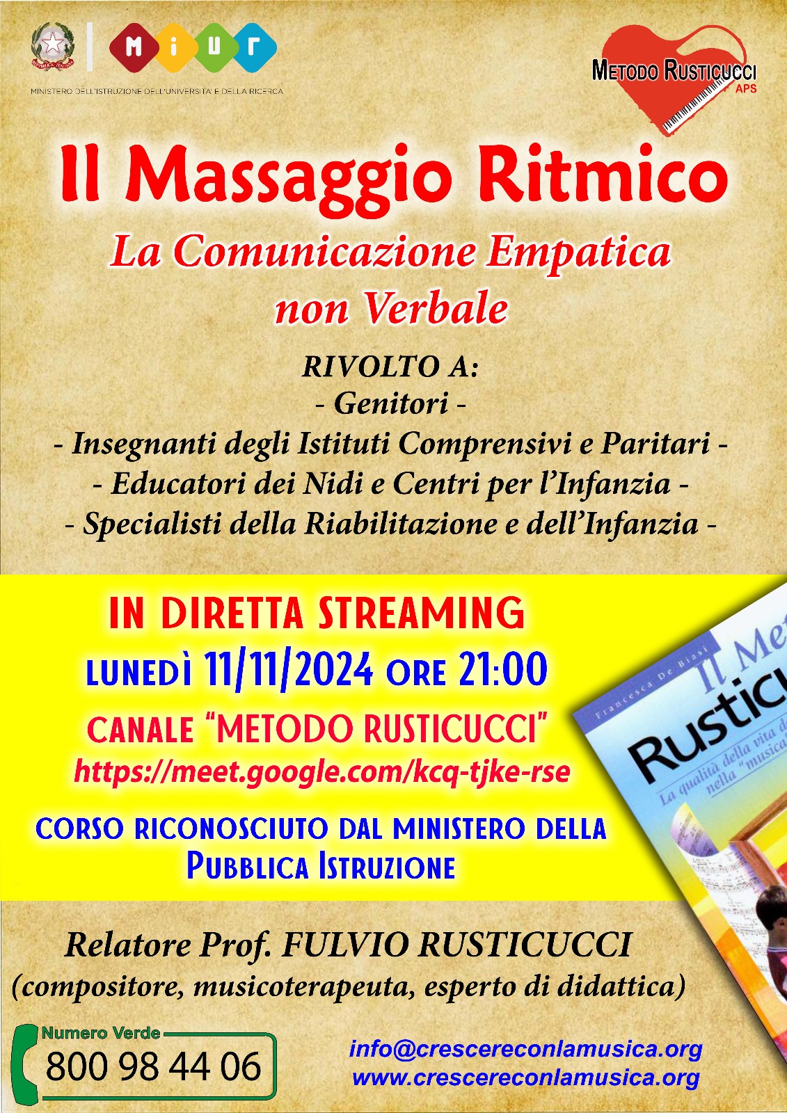 Formazione online: il massaggio ritmico – 11/11/2024