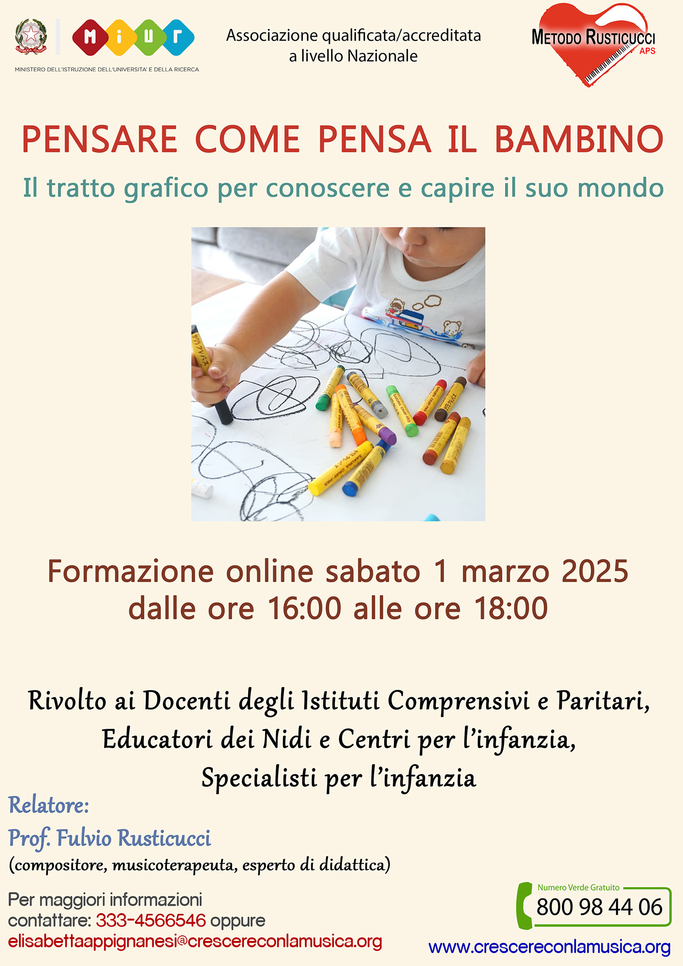 Formazione online: Pensare come pensa il Bambino – 1 marzo 2025